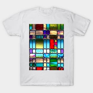 Colorful Patchwork, Stained Glass Pattern T-Shirt